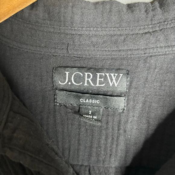 J.Crew Garçon Classic Double Gauze Shirt Black Size 2 - Picture 6 of 7